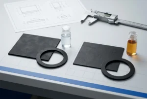 Sampel gasket EPDM dan NBR dengan contoh media air dan o