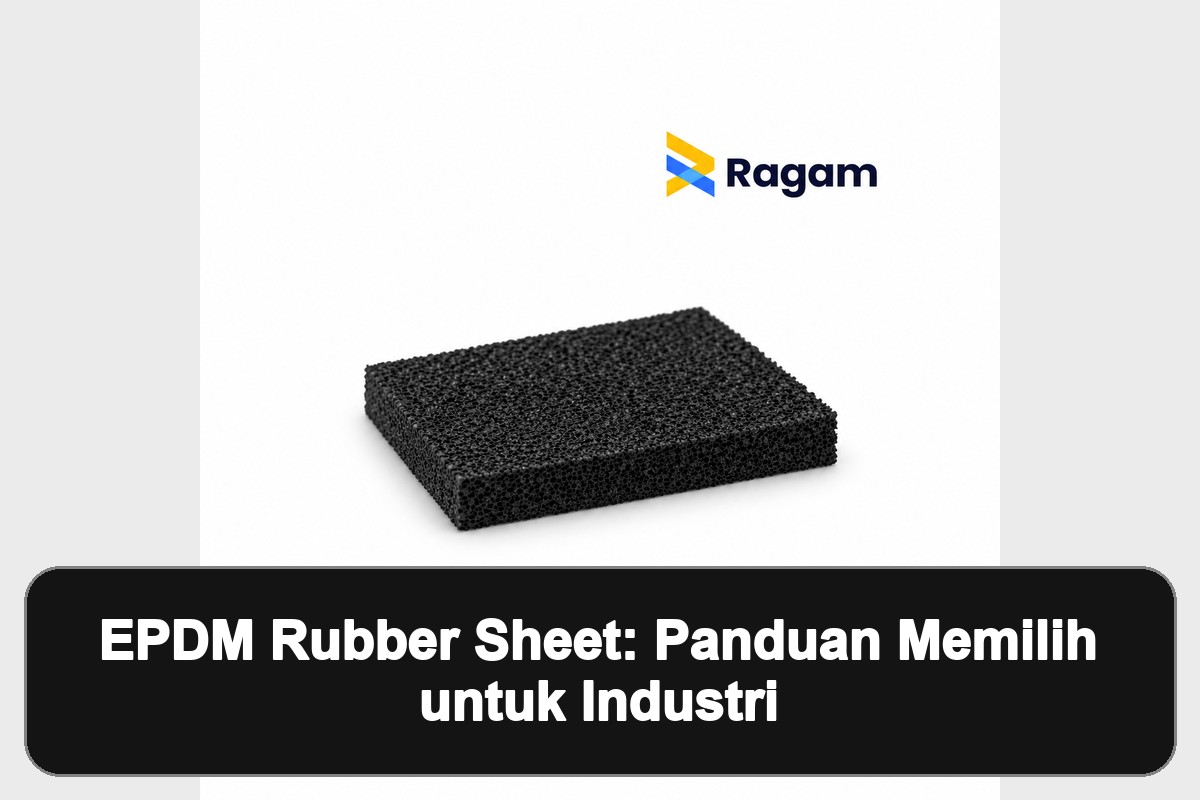 EPDM Rubber Sheet: Panduan Memilih untuk Industri 1 Gambar andalan bertema EPDM rubber sheet dengan panel hitam berisi judul artikel.