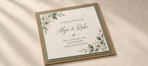 Contoh undangan dengan konstruksi hardcover