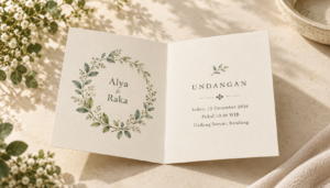 Contoh undangan berbentuk kartu lipat
